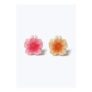Flitzy 2 Pack Pink and Orange Mini Flower Claw Clips – One Size