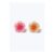Flitzy 2 Pack Pink and Orange Mini Flower Claw Clips – One Size