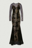 Floral Applique Embellished Metallic Georgette Woven Maxi Dress, sizes 6 – 12 – 10% off w/Code