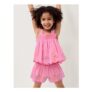 Floral Embroidered Cami Top & Shorts Set Pink