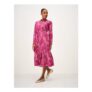 Floral Notch Neck Midi Shirt Dress