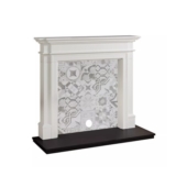 Focal Point Montana White & Black MDF Artisian Fireplace Surround Set