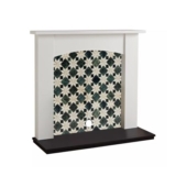 Focal Point Nebraska White & Black MDF Timeless Fireplace Surround Set
