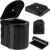 Foldable Camping Toilet Portable Potty Loo – Collapsible Toilet for Camping, Picnic, Fishing, Travel and Van Life, Outdoor Bucket with Lid and 30 Trash Bags
