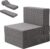 Foldable Sofa Bed Chair, Grey Convertible Memory Foam Lounge Chair