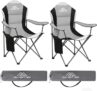 Folding Camping Chair High Back Padded with Cup Holder Side Pocket Portable – Thinkprice (UK Mainland)