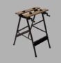 Folding Foldable Trestle Work Bench – Black