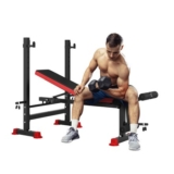 Folding Weight Bench with Squat Rack and Leg Developer 250kg