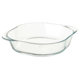 Följsam Oven Dish, Clear Glass, 24.5×24.5 cm – Free Collect In Store Only