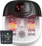 Foot Spa Bath Massager with Heat, Epsom Salts, Bubbles, Vibration and Red Light, Tub for Stress Relief, Foot Soaker, Birthday Gifts for Mom Dad Women