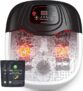 Foot Spa Bath Massager with Heat, Epsom Salts, Bubbles, Vibration and Red Light, Tub for Stress Relief, Foot Soaker, Birthday Gifts for Mom Dad Women