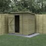 Forest Garden 4LIFE Pent Shed 6×4 Single Door No Windows25 Year Anti-Rot Guarantee