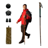 Forest Pilot Trekking Pole, Sassafras Wood, Adjustable & Detachable, Green