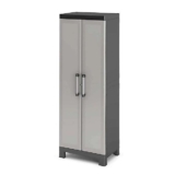 Form Links 4 shelf Black & grey Plastic Tall Utility Storage cabinet (H)182cm x (W)65cm x (D)45cm