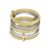 Fossil Womens Ring, Stainless Steel, Glass Stone, Size 55