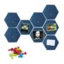 Fovasen Hexagon Tiles, Self-Adhesive Bulletin Boards, 8 Pcs