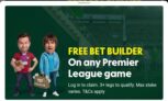 Free £0.50-£50 Bet Builder any EPL game (Select Accounts)