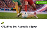Free £2 Bet Builder Australia v Egypt (Selected Accounts)