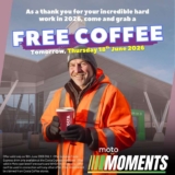 Free Costa Coffee for HGV Drivers (only available at Costa Express Machines)