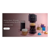 Free Milk Frother 50 Coffee Pods & Mystery Pods with Any Vertuo Machine