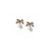 Freedom Gold Tone Rhinestone Bow and Pearl Drop Earrings