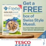 Freee Gluten Free Swiss Style Muesli 450g – 100% cashback via Hashting – 1,500 to Claim