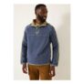 French Navy 100% Cotton Airlie Panel Quarter Zip Sweat Top
