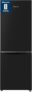 Fridgemaster MC50165EB 50cm Freestanding 60/40 Fridge Freezer – 175-litre capacity with Crisper box – Reversible Door – LED Lighting- 4 Star Freezer Rating – Black – E Rated
