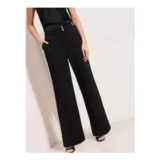 Friends like These Black Stretch Twill Wide Leg Trousers