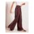 Friends like These Burgundy Red Pinstripe Elasticated Waist Wide Leg Trousers