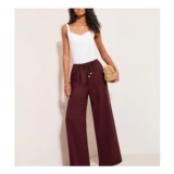 Friends like These Fudge Brown Wide Leg Tie Waist Linen Trousers