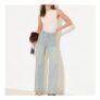 Friends like These Light Blue Vintage Wash Wide Leg Jeans