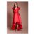 Frill Sleeve v Neck Midi Dress