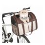 Front Pet Bike Basket for Dogs/Cats, Breathable Carrier Backpack, Coffee