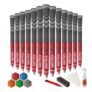 Full Choice 13-Pack Cross-Cord Golf Grips Kit, Red, Oversize
