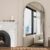 Full Length Mirror 180x80cm Arched Mirror Full Body Black Standing Arch Floor with Stand Hanging or Leaning Against Wall for Bedroom Entry, Living Room