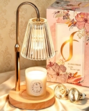 Funistree Candle Warmer Lamp with Timer & Dimmer, Height Adjustable Candle Warmer with 2 Bulbs, Birthday Gifts for Women Mum, New Home Gifts, Dimmable Candle Heater Lamp for Yankee Candles