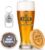 Funnli 51th Birthday Gifts Men, Vintage 1975 Beer Glass Set- Beer GlassCardKeyringCoaster, 51th Birthday Gifts Ideas for Him Husband Dad Brother Man