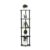Furinno 5-Tier Corner Shelf, Open Storage, Dark Walnut