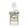 Furinno Andrey Side Table with Storage Bin, Sonoma Oak