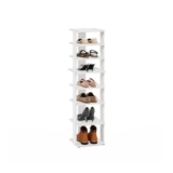 Furinno COMPACT 8-Tier Free-Standing Shoe Rack, White