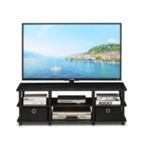 Furinno Econ TV Entertainment Center with Storage Bins, Espresso/Black