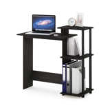 Furinno Efficient 3-Open Shelf Gaming Desk, Espresso