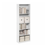 Furinno JAYA 5-Tier Open Shelf Bookcase, White