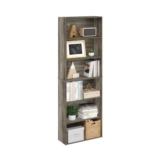 Furinno JAYA Free-Standing 6-Tier Open Storage Bookcase, French Oak