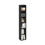 Furinno LUDER 6-Tier Tall Bookshelf with Open Shelves, Blackwood