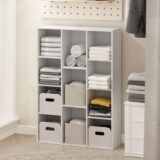Furinno REED 11-Cube Open Shelf Storage Closet Organizer, White (w/voucher)