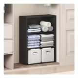 Furinno REED 3-Tier Open Shelf Closet Organizer, Americano