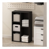 Furinno REED 5-Cube Reversible Closet Shelves, Blackwood