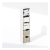 Furinno REED 5-Tier Closet Organizer, Open Shelf, White